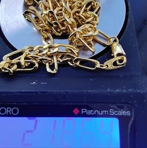 Luxurious 18k 28 Inch Solid Gold Mariner Chain Necklace